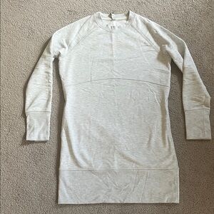 Athleta Light Gray Crewneck Sweatshirt Dress